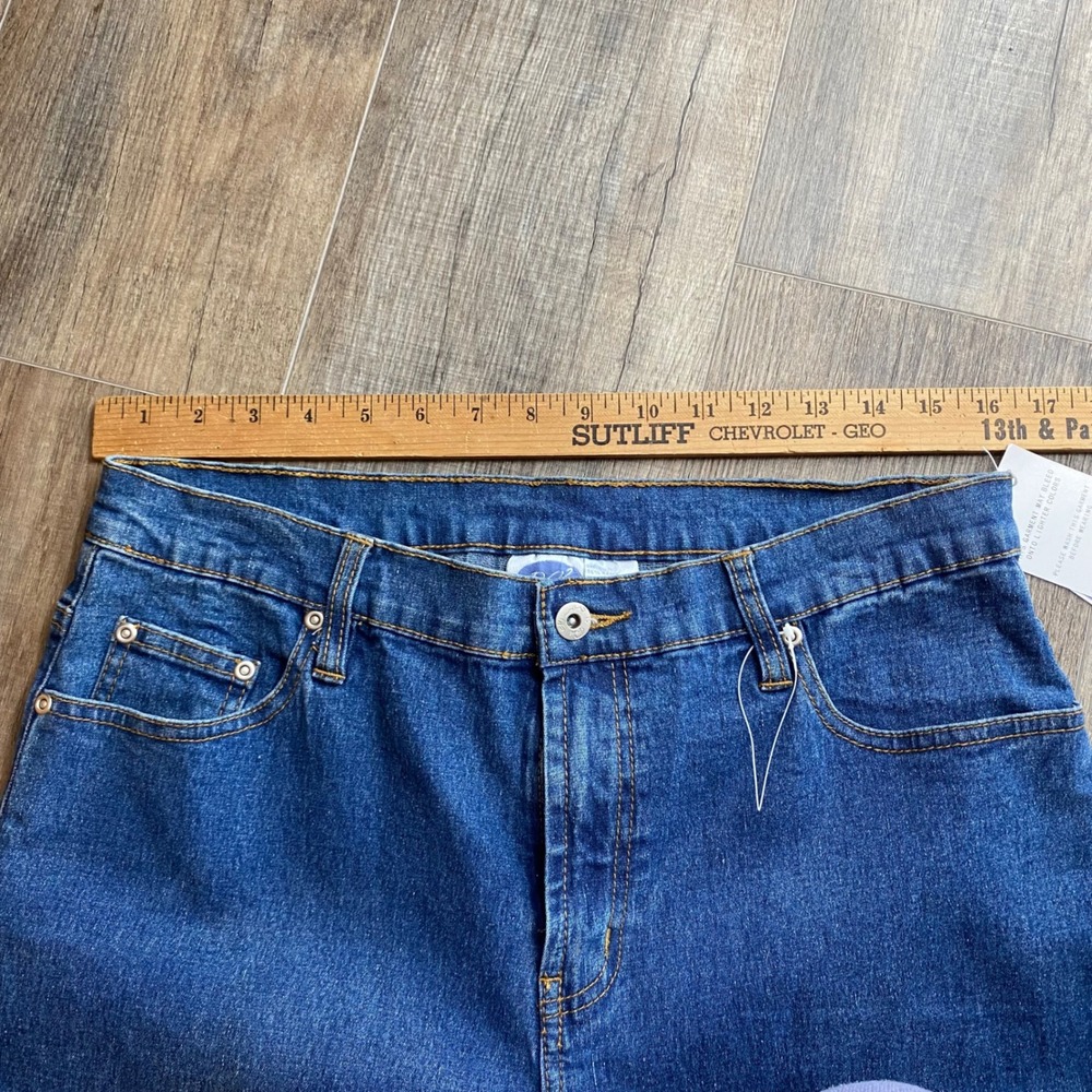 DG2 by Diane Gilman Womens Tall Bootcut Jeans Blue Western Studded Pockets 12T - Picture 7 of 8
